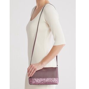 🛑 1 hour sale. NWT. Kate Spade Pink Purple Glitter Crossbody Bag